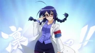 Medaka's outfit for invading the Flask Plan.