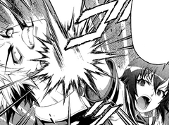 Medaka uppercuts Zenkichi