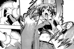 Yuzuriha stops Medaka's attacks