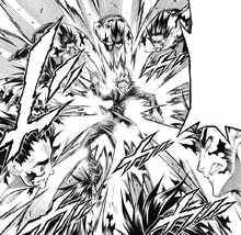 Chougasaki attacked by Hinokage.