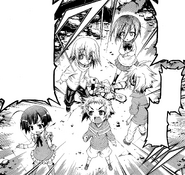 Medaka's group realize they have turned into children.