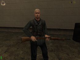 Kriegsmarine guard armed with a Kar98k.