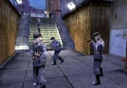 Large group of dock guards.