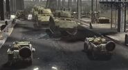 Jeeps as part of the convoy in the end cutscene of "The Opening"