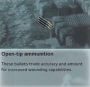 Open-tip ammunition