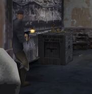 A Smuggler fighting a German soldier taking cover