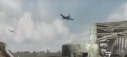 A Spitfire chasing a Stuka.