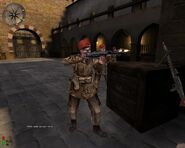 Captain armed with a MP40.