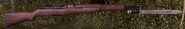 The M1 Garand in 3rd person view.