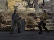 Smuggler fighting with a German officer