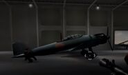 Zero in the hangar on the toshikaze.