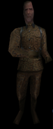 Wehrmacht "Light" enemy, first version, front. The textured pockets make it an M40 tunic, but the tan color and speckled camo give the impression of Waffen-SS M44 Erbsenmuster tunics.