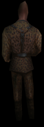 Wehrmacht "Light" enemy, first version, back. There is the texture of Y-straps and belt, but no equipment at all.