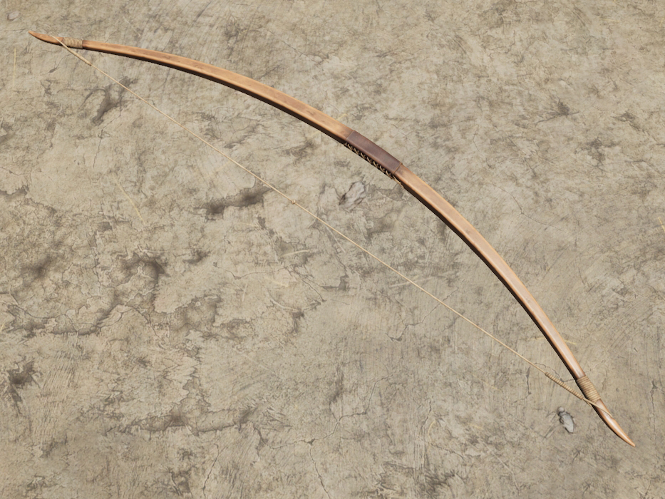 medieval longbow and arrow