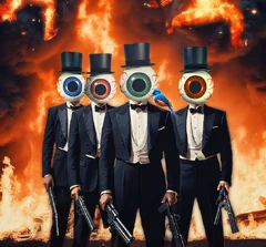 The Residents in a promotional graphic for , 2024