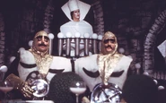 Arf, Omega and Steve in The Banquet Hall, Vileness Fats, ca. 1974-1976