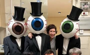 On set photo of Marie with 3 Residents, June 2023