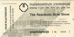 Ticket for the show, which shows a June 4th date.