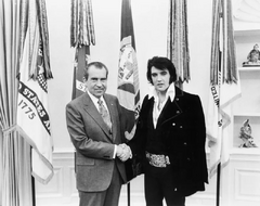 Then-President Richard Nixon with singer/actor , December 21st 1970