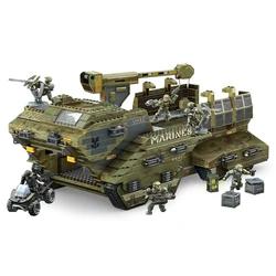 Halo Mega Bloks Grün Marine W / Sturmgewehr Minifigur #96942 Unsc Elephant