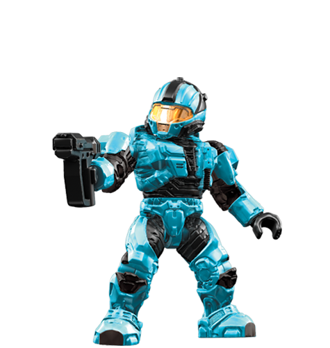Halo Mega Bloks Series 3 Cyan CQB Spartan 