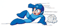 Mega Man sliding in Mega Man 3