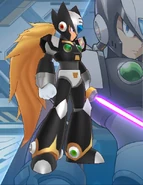 Black Zero's 3D model in Mega Man X DiVE.