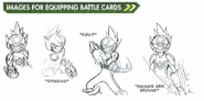 Mega Man with Battle Card concept art.