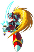 Zero with his Z-Saber in Mega Man X5.