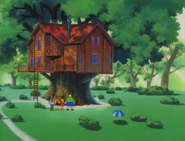 Yai's tree house in the anime.
