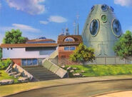 Dr. Light's laboratory, as it appeared on the Mega Man animated series.