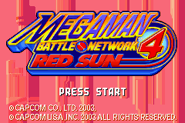 Title screen. (USA, Red Sun)