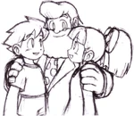 RCWLightRockRoll.png (418 KB) Rockman Complete Works art of Roll with Rock and Dr. Light