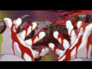 A fallen Reploid's blood in Zero's hands.