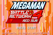 Title screen. (Europe, Red Sun)