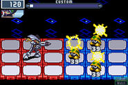 Bass Cross MegaMan's Buster in the game.