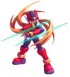Zero with the Recoil Rod in Mega Man Zero 3.