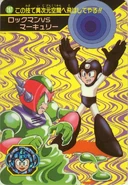 Mega Man using Black Hole against Mercury in the Carddass.
