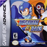 North American Mega Man & Bass Game Boy Advance box art.