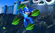 Mega Man using Leaf Shield in .