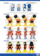 Front, side and back view of Ice Man.