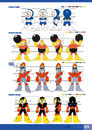 Front, side and back view of Bomb Man.