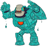 Block Man's giant form