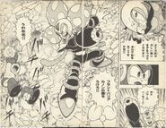 Plant Man using Plant Barrier in the Rockman 6 manga.