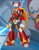 Zero's 3D model in Mega Man X DiVE.