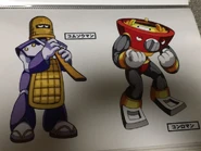 Full color artwork of Komuso Man next to Konro Man.