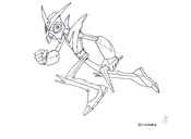 Quick Man Captain N production sketch (Front)