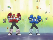 North Pole and South Pole MagnetMan in the anime.