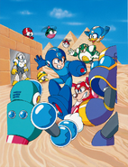 Napalm Man on the original cover art of Mega Man IV