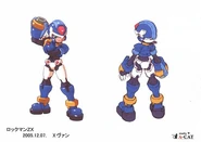 梵變身的洛克人Model X的設定圖